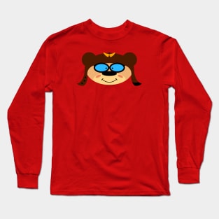 Teddy bear with Aviator Cap Long Sleeve T-Shirt